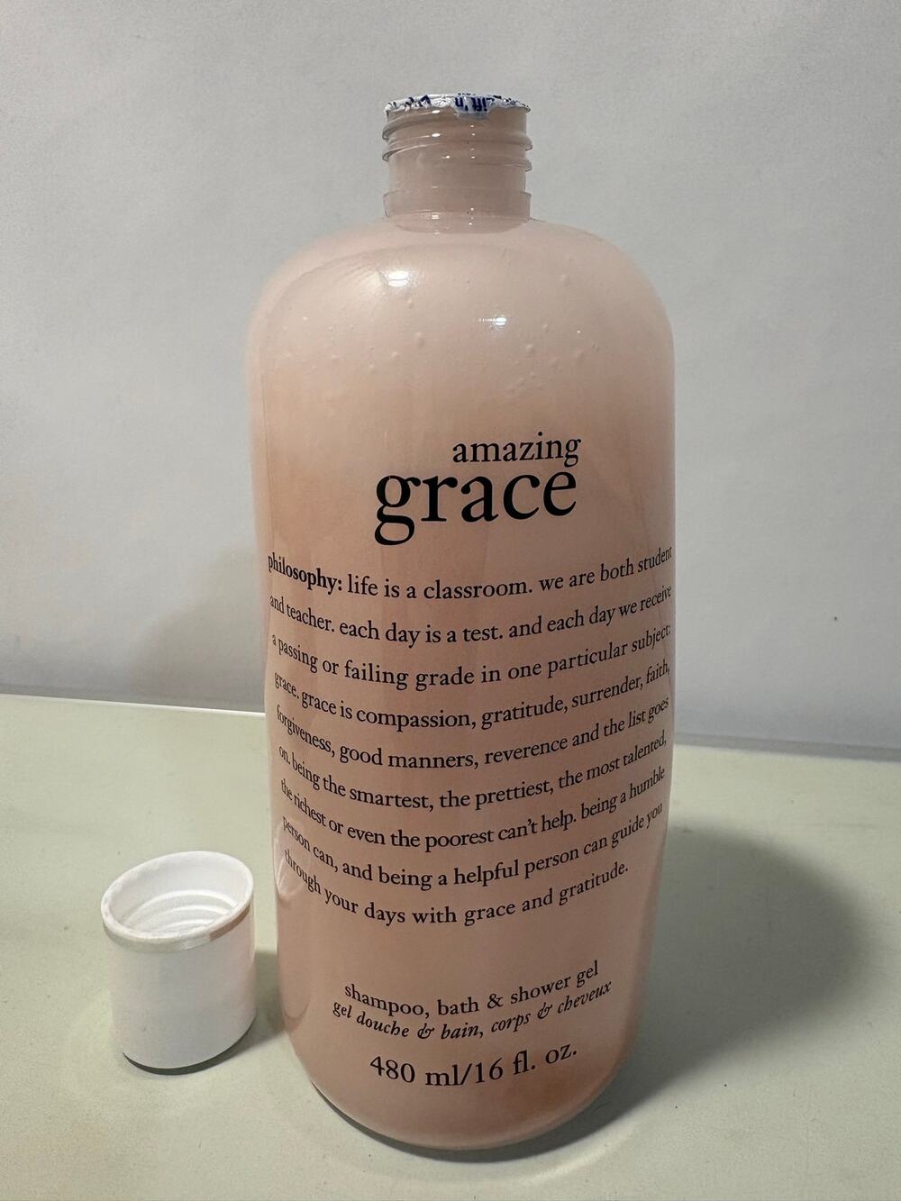 New & Sealed Philosophy Amazing Grace 3-in-1 Shampoo, Bath & Shower Gel - 16 oz